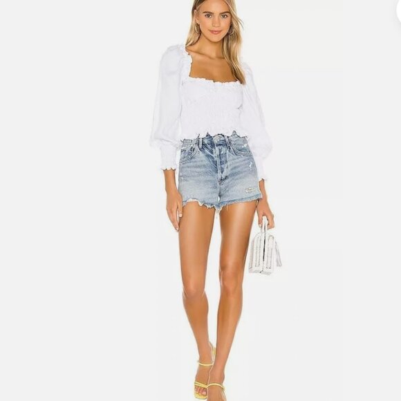 Faithfull the Brand Bel Rose Linen Top Size 8 - Picture 5 of 5